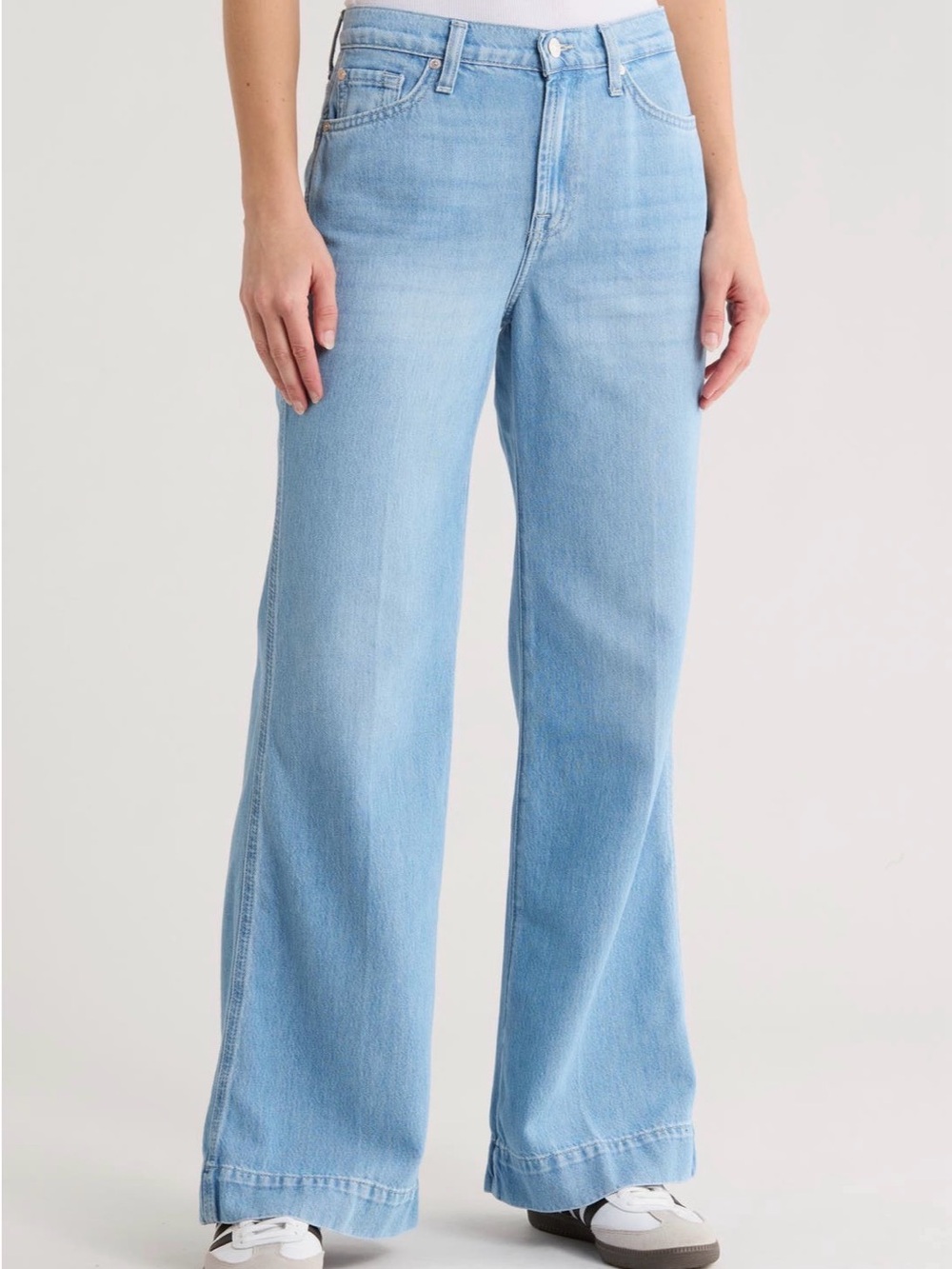 7 for All Mankind Modern Dojo high-waist, light blue wide leg jeans